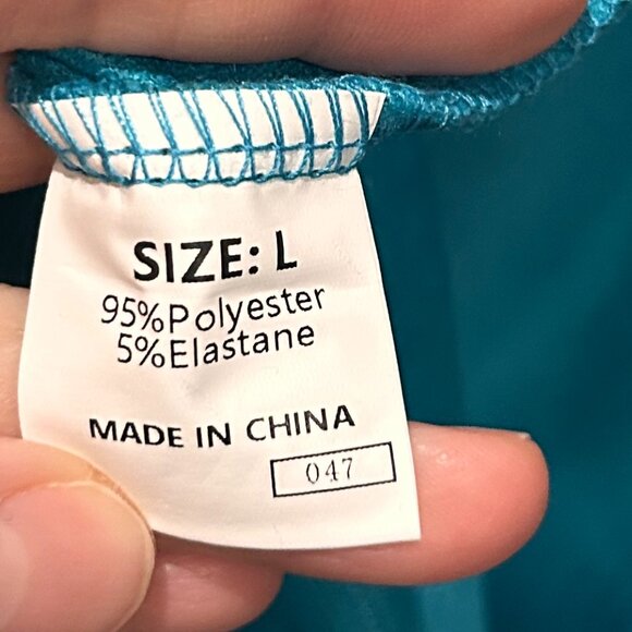 TurquoiseTextured Knit Matching Short Set - Picture 7 of 13